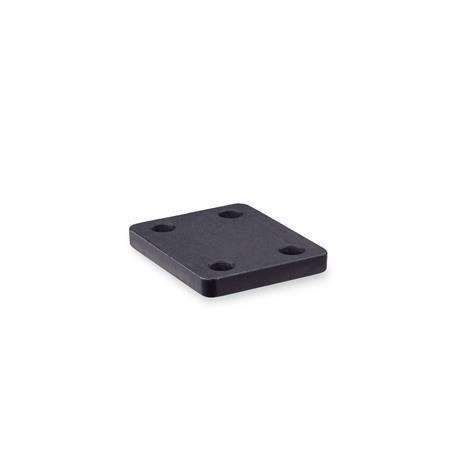 Piastre base GN 810.19: Acciaio, accessori per moduli a leva articolata GN 810.12 / GN 810.13