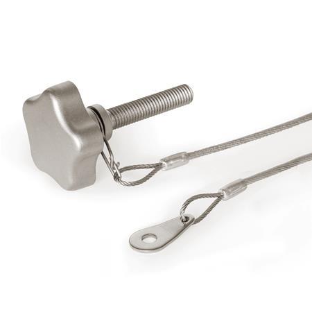 uxcell Lot de 2 poignées de boutons en forme d'étoile M10 x 60 mm Filetage mâle en acier zinc Noir PP