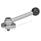GN 918.7 Clamping Bolts, Stainless Steel, Downward Clamping, with Threaded Bolt Type: KV - With ball lever, angular (serration)
Clamping direction: L - By anti-clockwise rotation