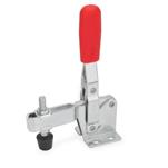 Toggle Clamps, Steel, Operating Lever Vertical, with Horizontal Mounting Base