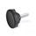 GN 636.4 Star Knobs with Threaded Stud, Plastic, Threaded Stud Steel Color cover: DSG - Black-gray, RAL 7021, matte finish