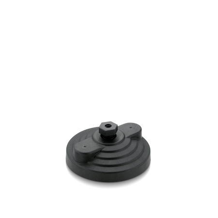 Leveling Feet GN 345.9: Plastic, with Internal Thread, with 2 Mounting Holes