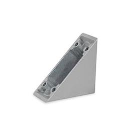 GN 30i Soportes angulares, zamac, para perfiles de aluminio (sistema modular i) Tipo: A - Sin accesorio<br />Tamaño: 30x60/40x80