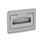 GN 825.2 Folding Handles with Recessed Tray, Plastic Color: GR - Gray, RAL 7035, matte finish