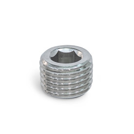 DIN 906 Threaded Plugs, Stainless Steel, with Conical Thread Material: A4 - Stainless steel<br />Type: A - Without thread coating