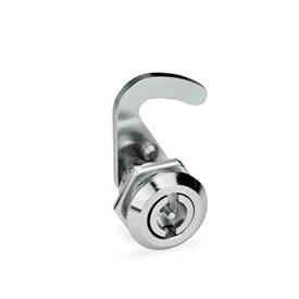 GN 115.8 Hook-Type Latches, Operation with Key Finish locating ring: CR - Chrome plated<br />Type: VDE - With double bit<br />Identification no.: 1 - Without latch bracket