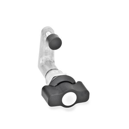 Rotary Clamping Latches GN 516.1: Zinc Die Casting, with Continuously Adjustable Latch Distance