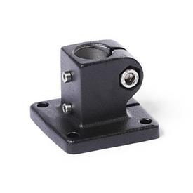 GN 162.1 Base Plate Linear Actuator Connectors, Aluminum d1: B - Bore<br />Finish: SW - Black, RAL 9005, textured finish