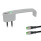 GN 422 Cabinet U-Handles, Zinc die casting, with Electrical Switching Function / with Indicator Light , with Two Function Elements Function element 1: TO - Button, without LED
Function element 2: TK - Button, with LED, red / green (bi-color)
Connection type: S025 - Cable with plug, 0,25 m
Finish: SR - Silver, RAL 9006, textured finish