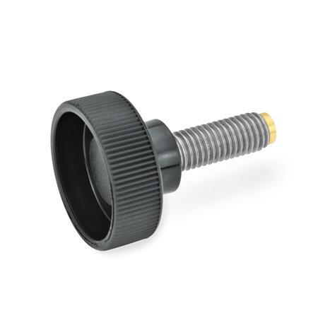 CAMVATE Set Di 2 Viti Zigrinate 1/4-20 Per Fotocamera DSLR E Gabbie - Testa 24mm, Filetto 7,5mm, Metalliche, Colore Nero - 2