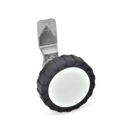 Chiusure   GN 115: Acciaio INOX, con manopola in plastica