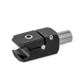 GN 476.2 Rail T-Mounting Clamps, Aluminum, Splittable Finish: ELS - Anodized, black<br />Type: W - With bolt