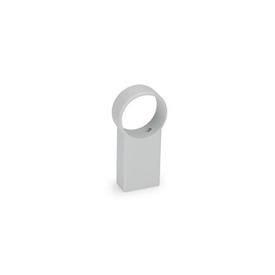 GN 333.9 Handle Legs for Tubular Handles, Zinc Die Casting Finish: SR - Silver, RAL 9006, textured finish