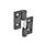 GN 337 Hinges, Detachable, Zinc Die casting Material: ZD - Zinc die casting
Finish: SW - Black, RAL 9005, textured finish
Identification no.: 1 - Fixed bearing (pin) right