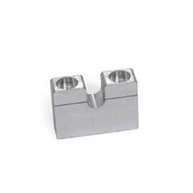 GN 828 Bearing Blocks, for Adjusting Screws GN 827, Aluminum Type: UA - with groove, mounting from above