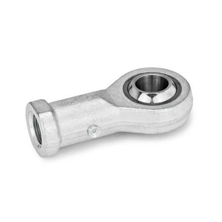 GN 648.1 Ball Joint Heads with Internal Thread, Steel Type: N - Brass / Steel lubrication possible
