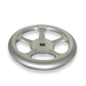 GN 228 Handwheels, Stainless Sheet Steel Material: A4 - Stainless steel<br />Bore code: V - With square<br />Type: A - Without handle