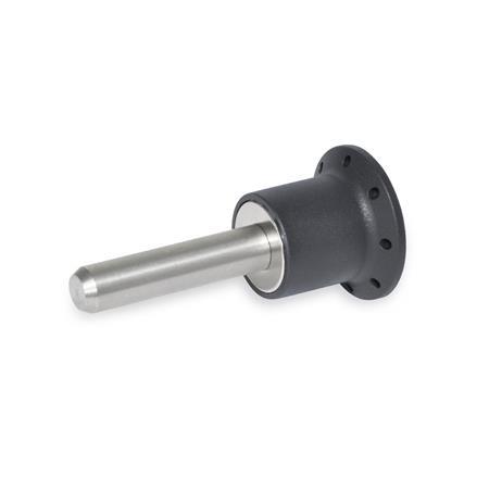 GN 124.1 Locking Pins, Stainless Steel, with Axial Lock (Magnetic) 