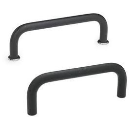 GN 425 Cabinet U-Handles, Steel Material: ST - Steel<br />Finish: SW - Black, RAL 9005, textured finish