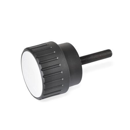 Torque Limiting Knurled Knob Screws GN 5910: Plastic, Threaded Stud Steel, with Adjustable Torque