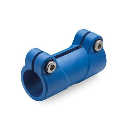 GN 242.9 Tube Connectors, Plastic Color: VDB - Blue, RAL 5005, matte finish