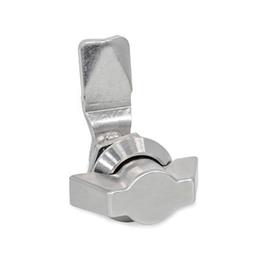 GN 115 Latches, Stainless Steel AISI 316, with Operating Elements in Stainless Steel Type: SKN - With wing knob