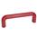 GN 625 Cabinet U-Handles, Plastic Color: RT - Red, RAL 3000, shiny finish