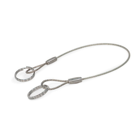 Câbles de retenue GN 111.8: Inox, avec des anneaux ou un anneau et un ergot
