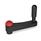 GN 670 Cranked Handles, Plastic Color of the cap: DRT - Red, RAL 3000, matte finish