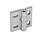 GN 235 Hinges, Zinc Die Casting, Adjustable Material: ZD - Zinc die casting
Type: HB - Vertically and horizontally adjustable
Finish: SR - Silver, RAL 9006, textured finish
