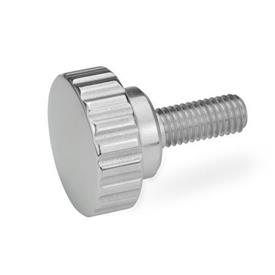 GN 535 Knurled Screws, Stainless Steel Finish: PL - Highly polished