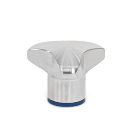 GN 5445 Lobed Knobs, Stainless Steel, Hygienic Design Finish: MT - Matte finish (Ra < 0.8 µm)<br />Material (Sealing ring): H - H-NBR