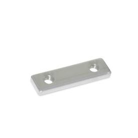 GN 2372 Plates, Stainless Steel, with Tapped Holes, for Hinges 