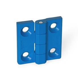 GN 237.1 Hinges, Detectable, FDA Compliant Plastic Type: A - 2x2 bores for countersunk screws<br />Material / Finish: VDB - Visually detectable