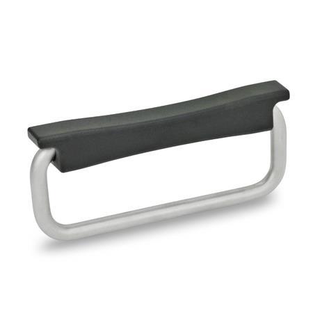 GN 425.9 Folding Handles, Stainless Steel Type: A - Mounting from the back with thread
Identification no.: 1 - Handle 90° foldaway
Finish: SW - Black, RAL 9005, textured finish