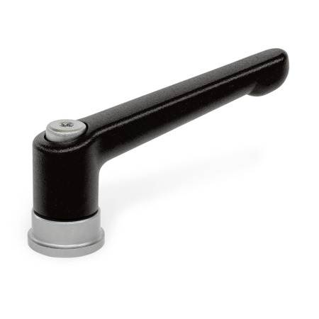 Adjustable Hand Levers GN 300.7: Zinc Die Casting, Insert Stainless Steel, with Internal Thread, with Increased Clamping Force