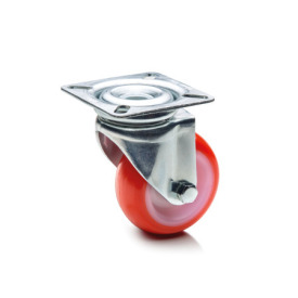 GN 22880 Light Duty Casters, Wheel Tread Polyurethane, Wheel Core Polyamide, Light Version Bearing type: G - Friction bearing<br />Type (bracket): L - Swivel bracket with mounting plate<br />Coding: L - Light version<br />Material (bracket): ST - Steel sheet metal