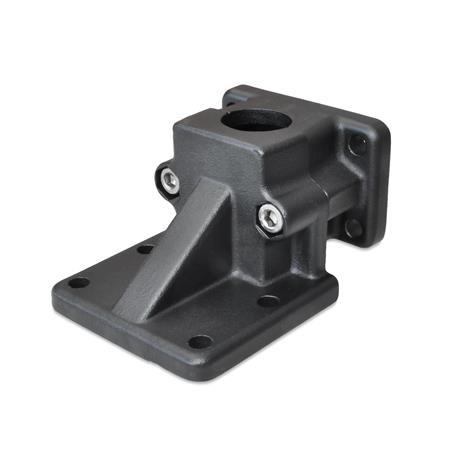 GN 171 Flanged Base Plate Connector Clamps, Aluminum d<sub>1</sub> / s: B - Bore
Finish: SW - Black, RAL 9005, textured finish