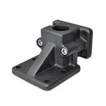 Pieds pour tube avec équerre de fixation, aluminium