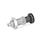 GN 617 Pistoncini di posizionamento a molla, acciaio INOX, senza posizione di arresto Materiale: NI - Acciaio INOX
Tipo: AK - Con manopola, con controdado