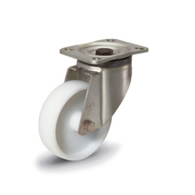 GN 22892 Medium Duty Casters, Polyamide, Medium Version Bearing type: G - Friction bearing<br />Type (bracket): L - Swivel bracket with mounting plate<br />Coding: M - Medium version<br />Material (bracket): ST - Steel sheet metal