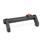 GN 332 Tubular Handles, Aluminum, with Electrical Switching Function Finish: SW - Black, RAL 9005, textured finish
Type: T1 - With 1 button
Identification no.: 1 - Without emergency stop
Door opening: R - Right