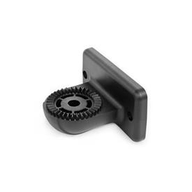 GN 272.9 Swivel Clamp Connector Bases, Plastic Type: AV - With external serration<br />Color: SW - Black, RAL 9005, matte finish<br />x<sub>1</sub>: 40
