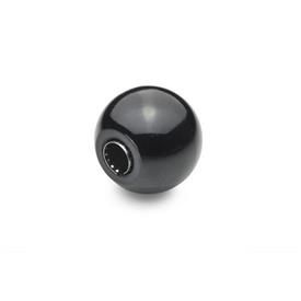 DIN 319 Ball Knobs, Press-On Type, Plastic Material: KU - Plastic<br />Type: L - With tolerance ring