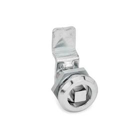 GN 115.1 Latches, Small Type, Housing Collar Chrome Plated, with and without Lock Material: ZD - Zinc die casting<br />Type: VK - With square spindle