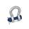 GN 585 Shackles, Heat-Treated Steel, Cranked Version Type: B - Bolt with nut and split pin