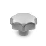 Star Knobs, Stainless Steel, without Bore