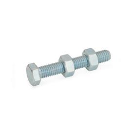 GN 807 Clamping Screws, Steel, with / without Protective Cap Type: A - Without protective cap