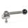 GN 918.5 Eccentric Cams, Stainless Steel, Radial Clamping, Screw from the Back Type: GVB - With ball lever, straight (serration)
Clamping direction: R - By clockwise rotation (drawn version)