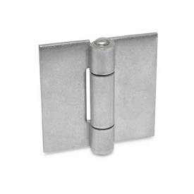 GN 1362 Stainless Steel Sheet Metal Hinges, for Welding 